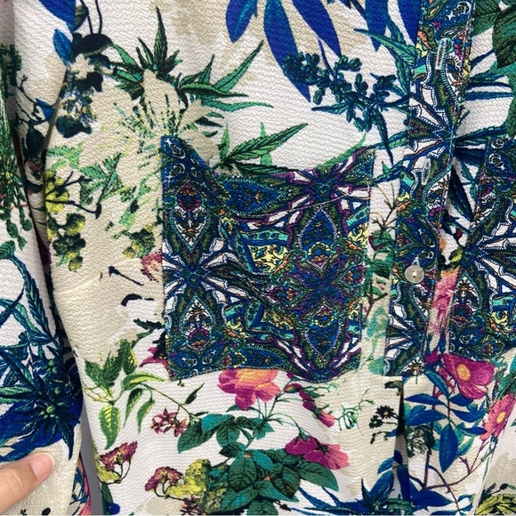 FIG AND FLOWER Multicolor Floral Lightweight Popover Tunic Top Size 1X NWT - Picture 3 of 14
